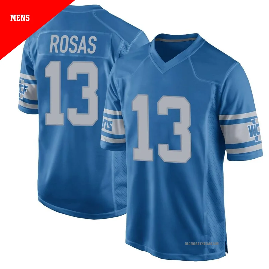 Men's Aldrick Rosas ＃13 Detroit Lions Blue Game Throwback Vapor Untouchable Jersey