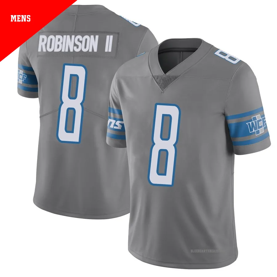 Men's Allen Robinson ＃8 Detroit Lions Limited Color Rush Steel Vapor Untouchable Jersey