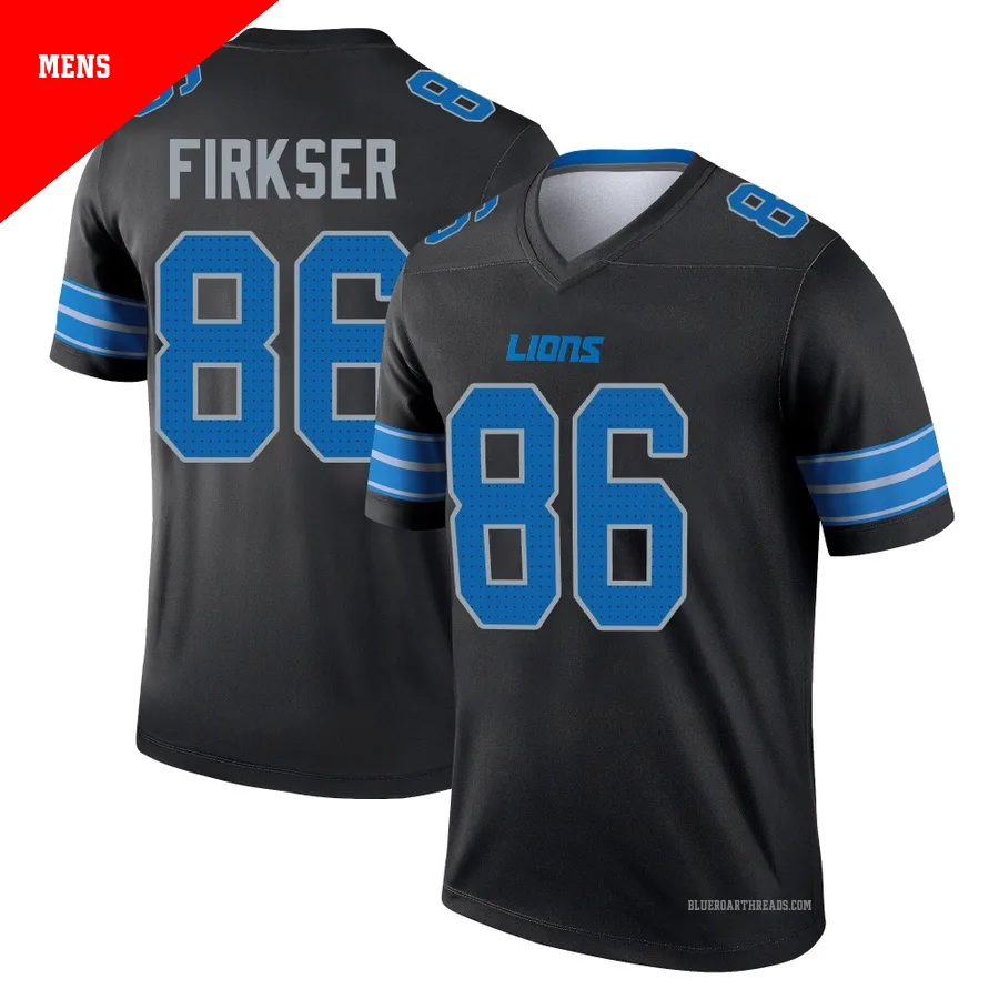 Men's Anthony Firkser ＃86 Detroit Lions Black Legend Jersey