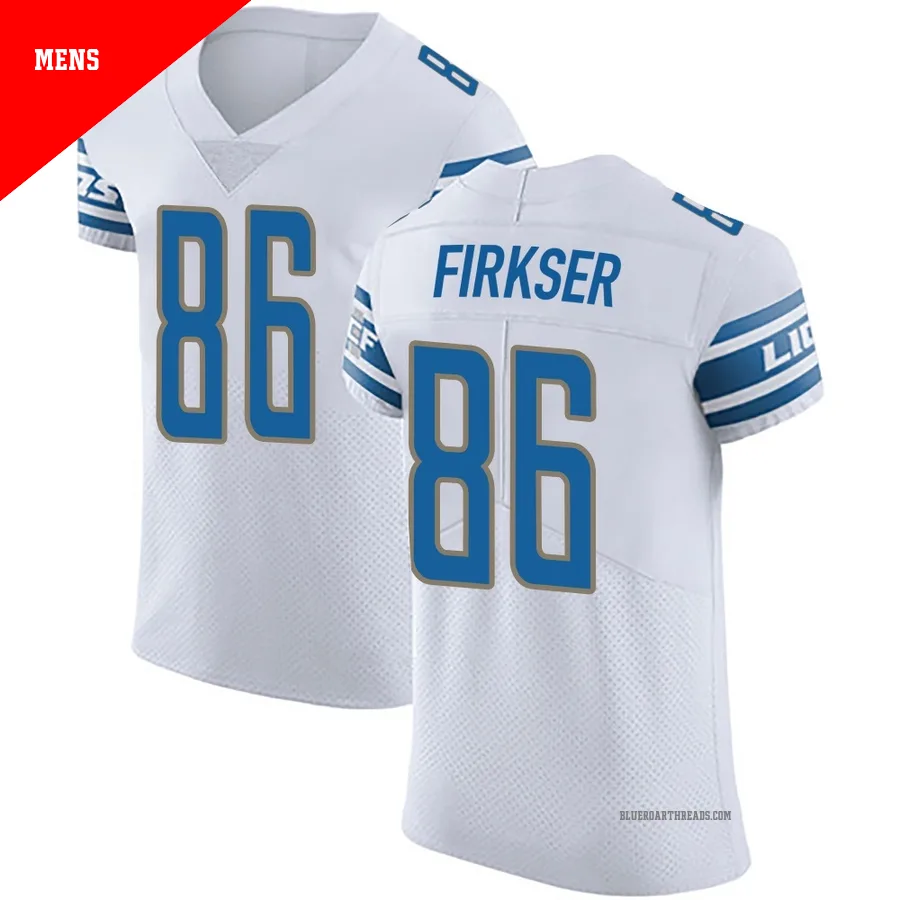Men's Anthony Firkser ＃86 Detroit Lions White Elite Vapor Untouchable Jersey