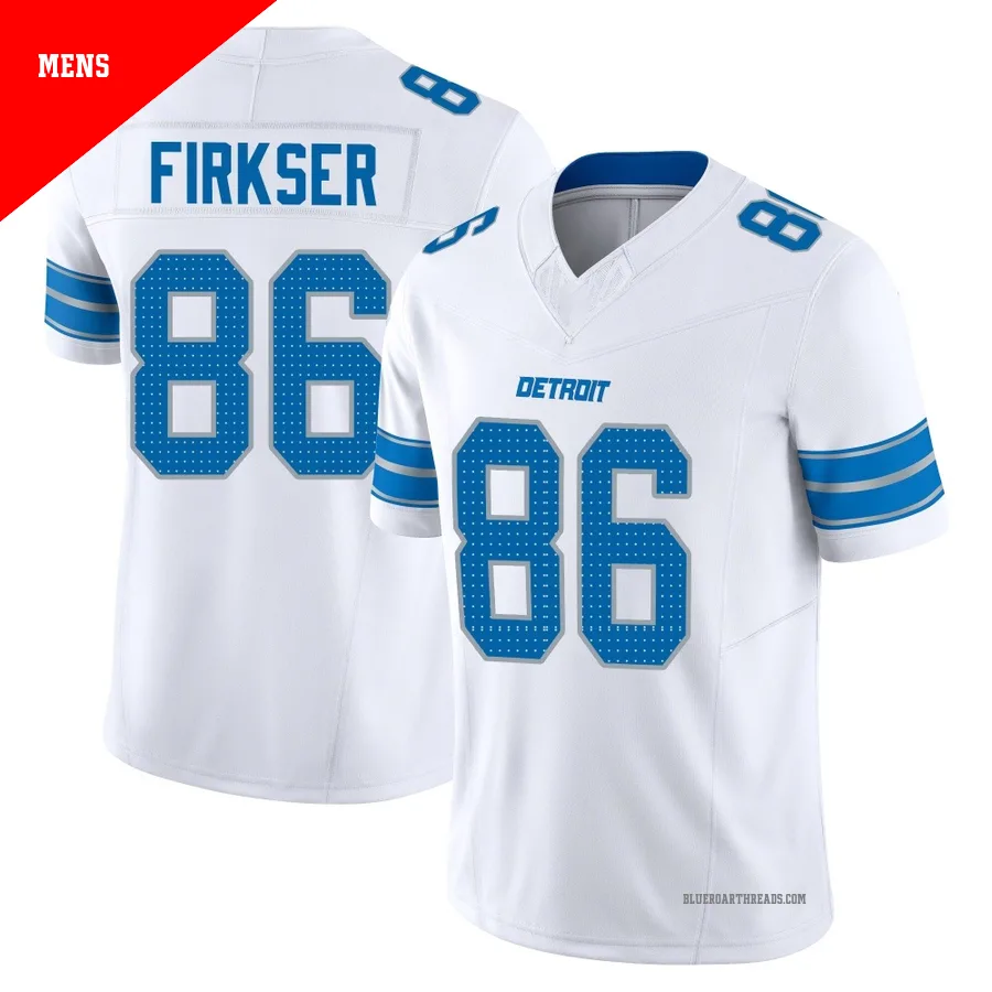 Men's Anthony Firkser ＃86 Detroit Lions White Limited Vapor F.U.S.E. 2nd Jersey