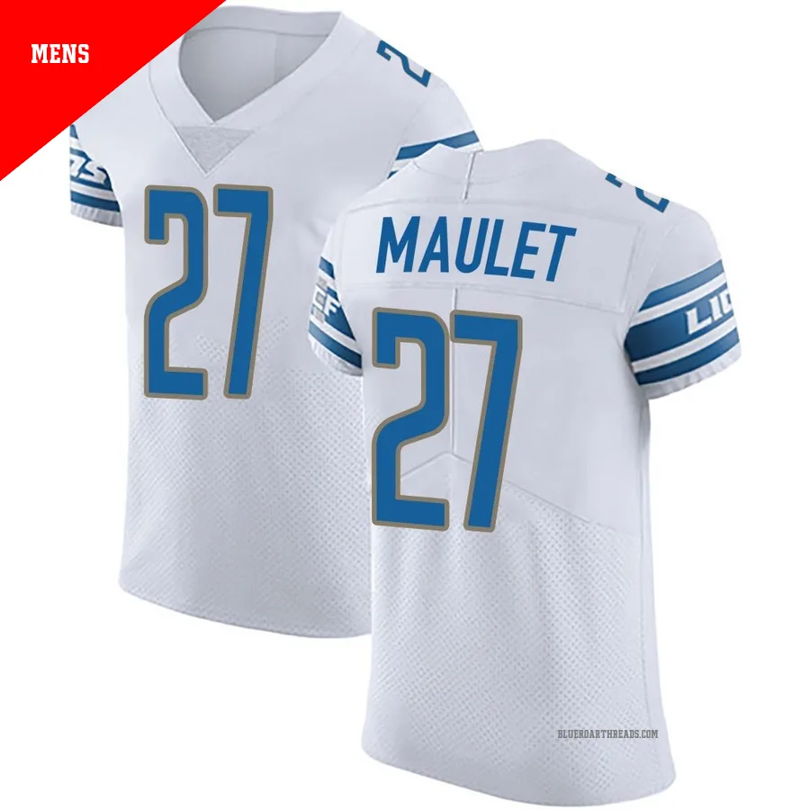 Men's Arthur Maulet ＃27 Detroit Lions White Elite Vapor Untouchable Jersey