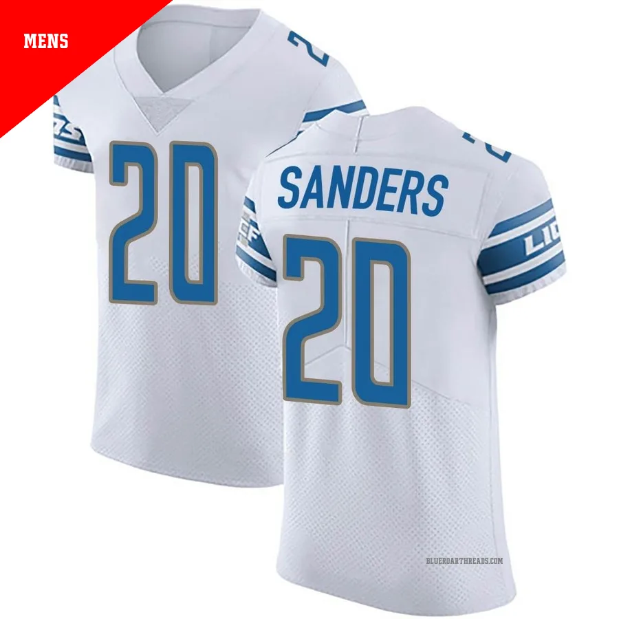 Men's Barry Sanders ＃20 Detroit Lions White Elite Vapor Untouchable Jersey