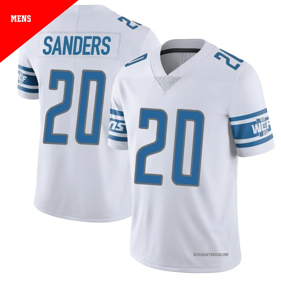 Men's Barry Sanders ＃20 Detroit Lions White Limited Vapor Untouchable Jersey