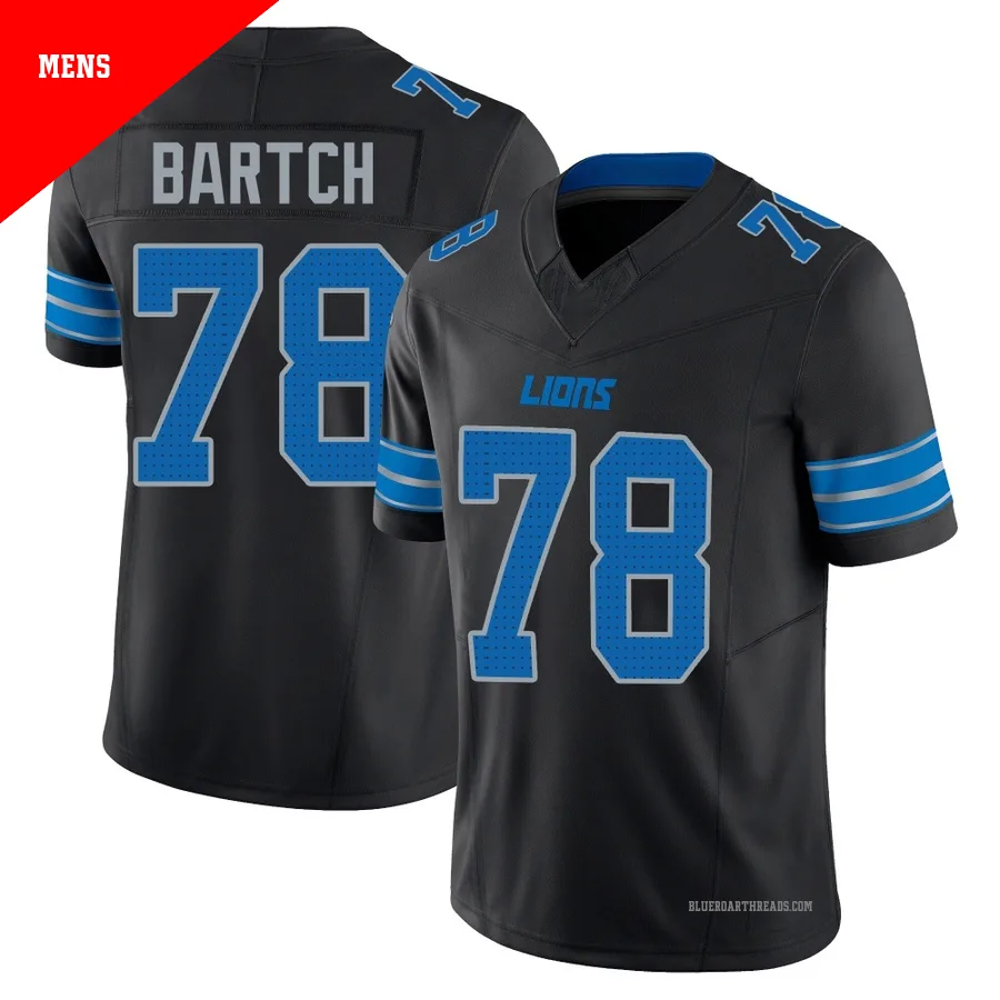 Men's Ben Bartch ＃78 Detroit Lions Black Limited Alternate Vapor F.U.S.E. 2nd Jersey