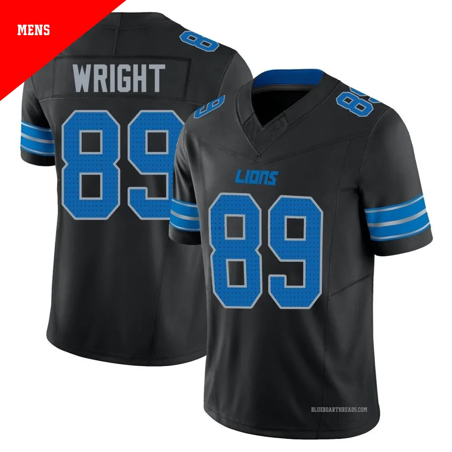 Men's Brock Wright ＃89 Detroit Lions Black Limited Alternate Vapor F.U.S.E. 2nd Jersey