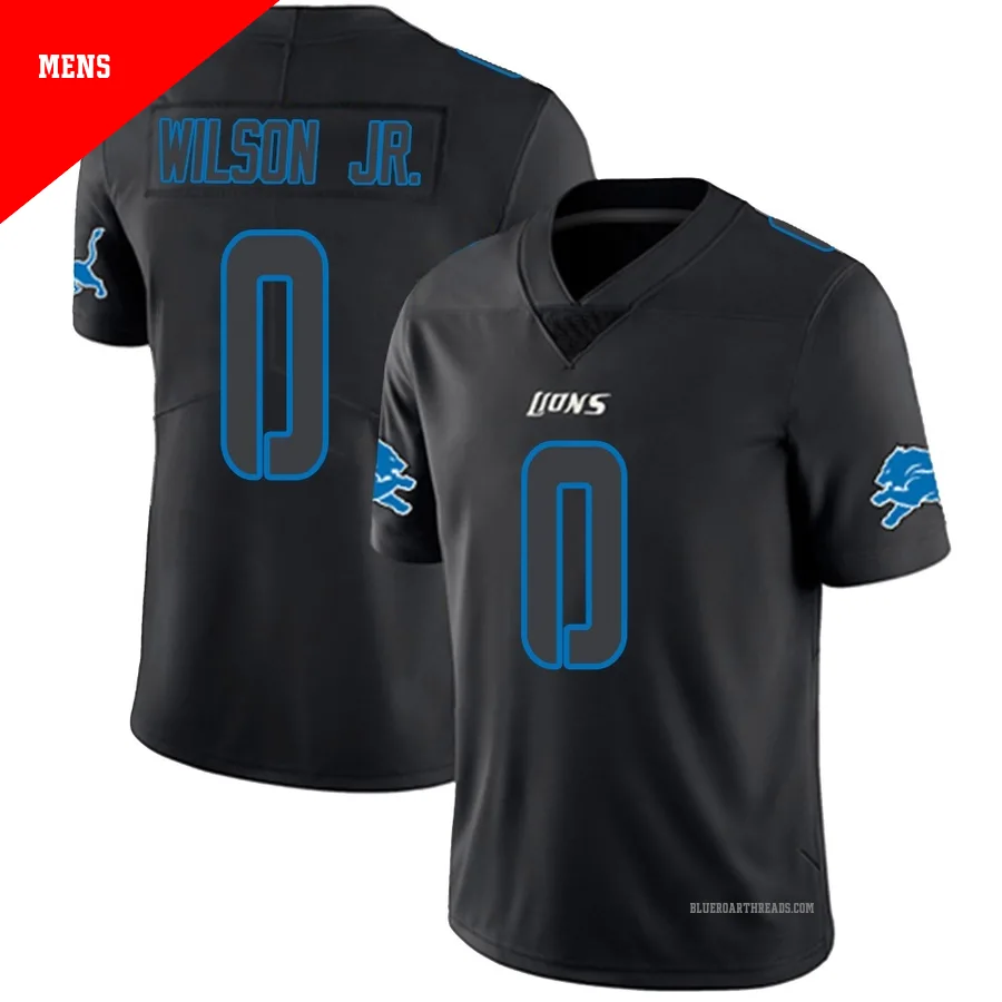 Men's Cedrick Wilson Jr. ＃0 Detroit Lions Black Impact Limited Jersey