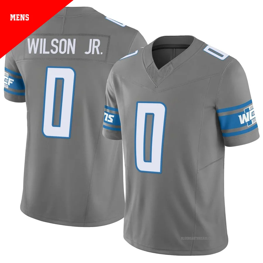 Men's Cedrick Wilson Jr. ＃0 Detroit Lions Limited Silver Vapor F.U.S.E. Jersey
