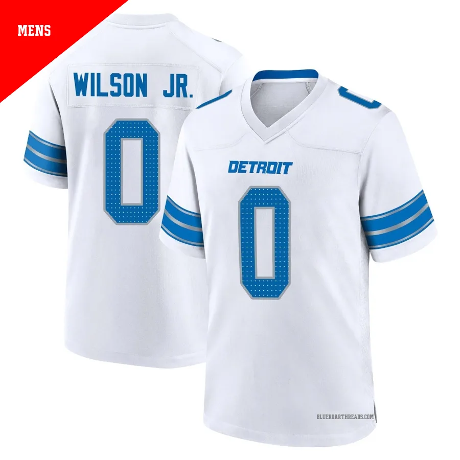 Men's Cedrick Wilson Jr. ＃0 Detroit Lions White Game 2nd Jersey