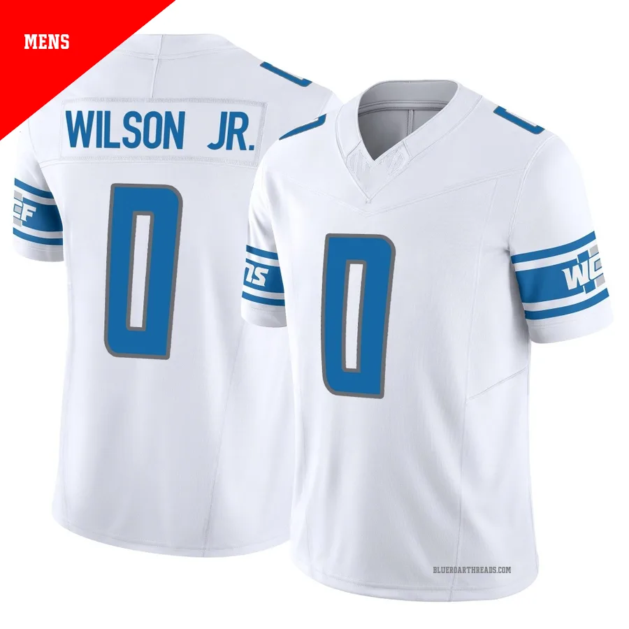 Men's Cedrick Wilson Jr. ＃0 Detroit Lions White Limited Vapor F.U.S.E. Jersey