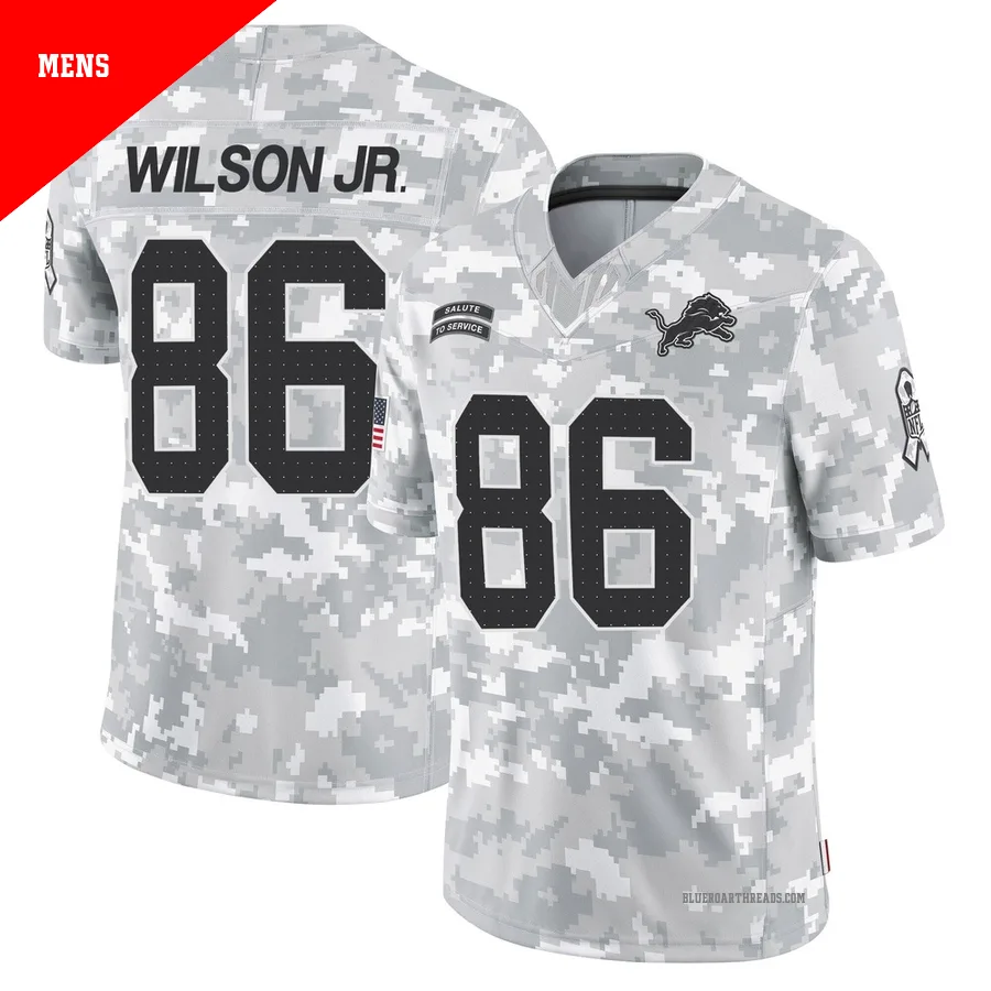 Men's Cedrick Wilson Jr. ＃86 Detroit Lions Arctic Camo Limited 2024 Salute to Service Jersey