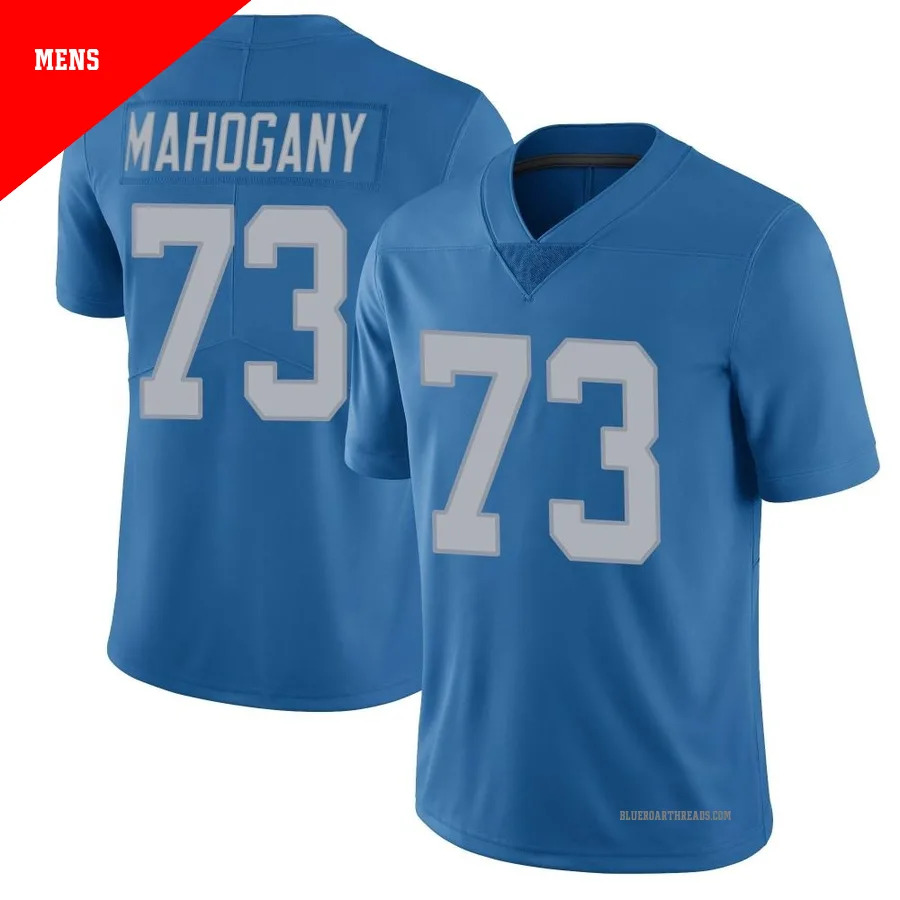 Men's Christian Mahogany ＃73 Detroit Lions Blue Limited Throwback Vapor Untouchable Jersey