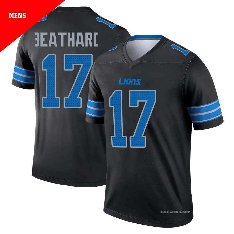 Men's C.J. Beathard ＃17 Detroit Lions Black Legend Jersey