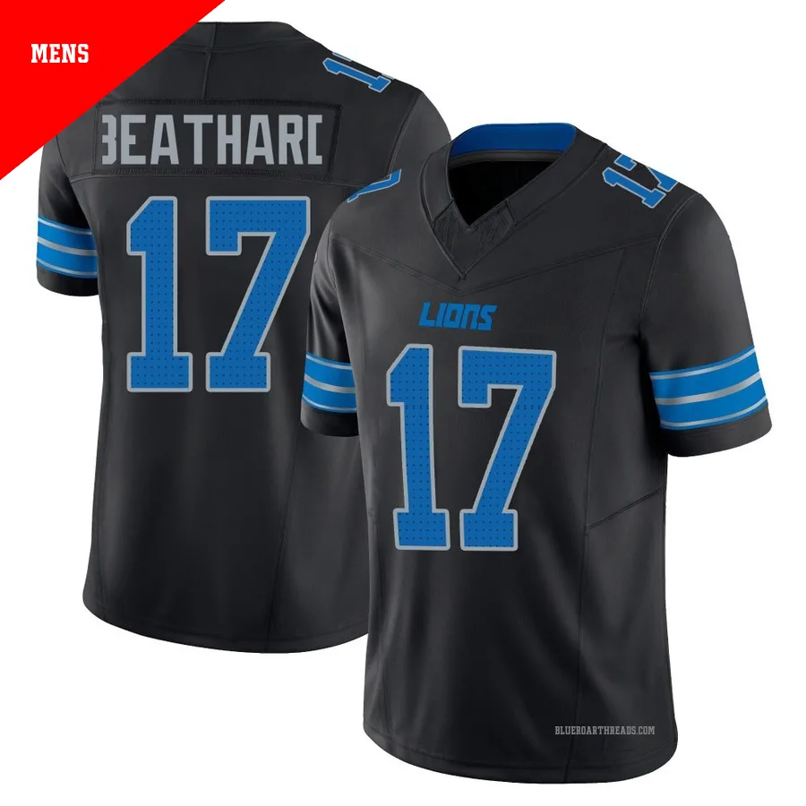 Men's C.J. Beathard ＃17 Detroit Lions Black Limited Alternate Vapor F.U.S.E. 2nd Jersey