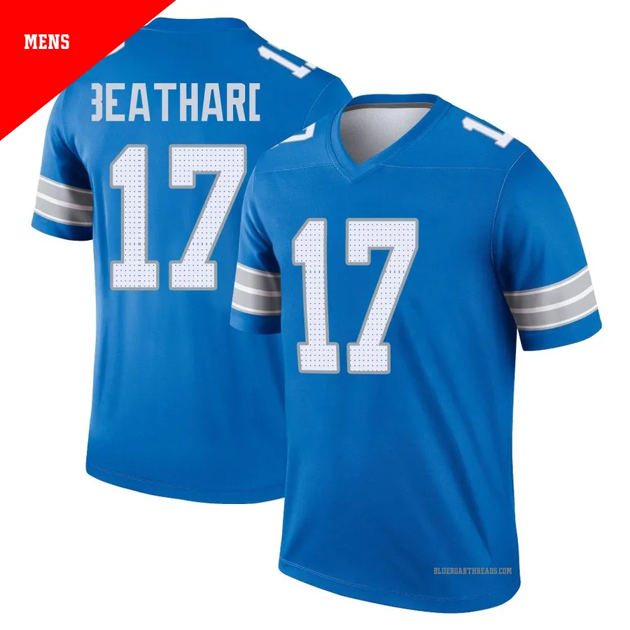 Men's C.J. Beathard ＃17 Detroit Lions Blue Legend 2nd Jersey