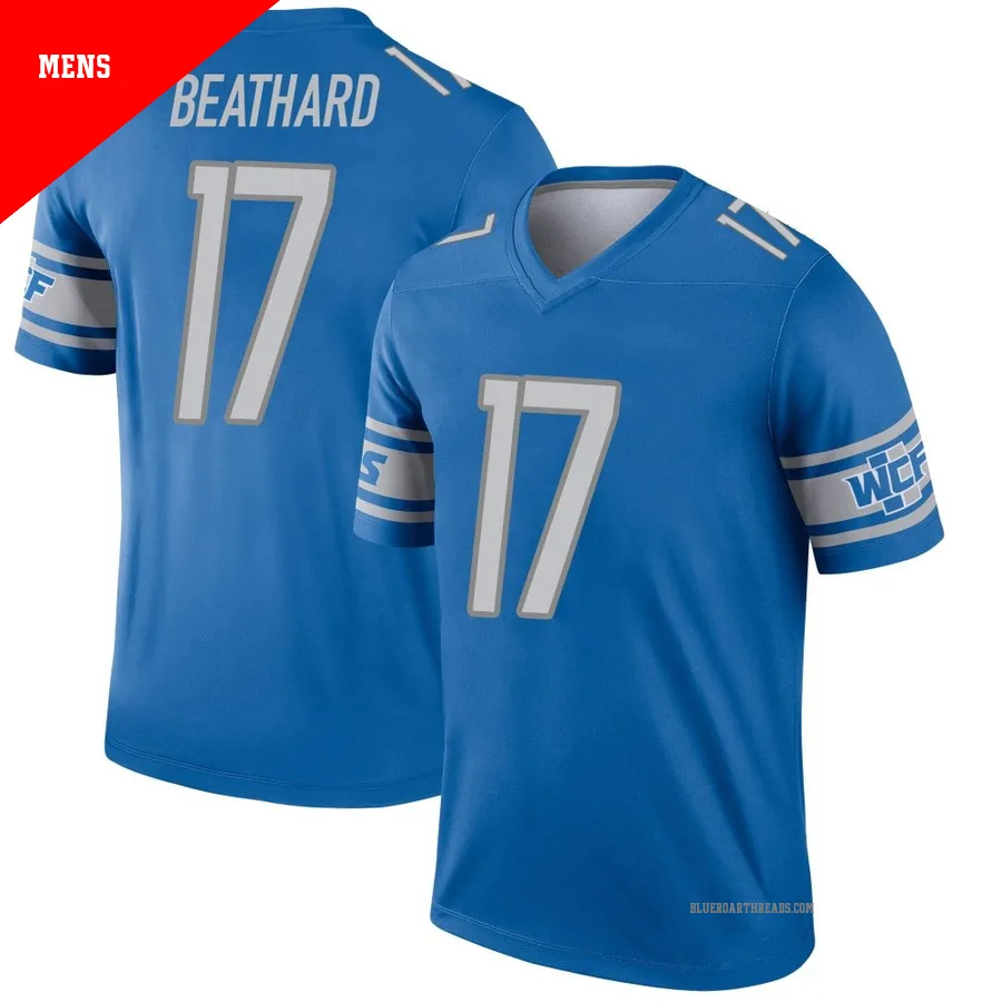 Men's C.J. Beathard ＃17 Detroit Lions Blue Legend Jersey