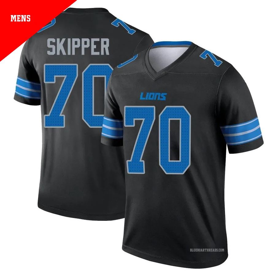 Men's Dan Skipper ＃70 Detroit Lions Black Legend Jersey