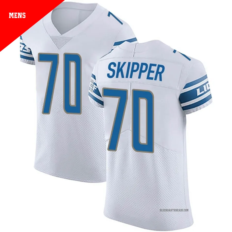 Men's Dan Skipper ＃70 Detroit Lions White Elite Vapor Untouchable Jersey
