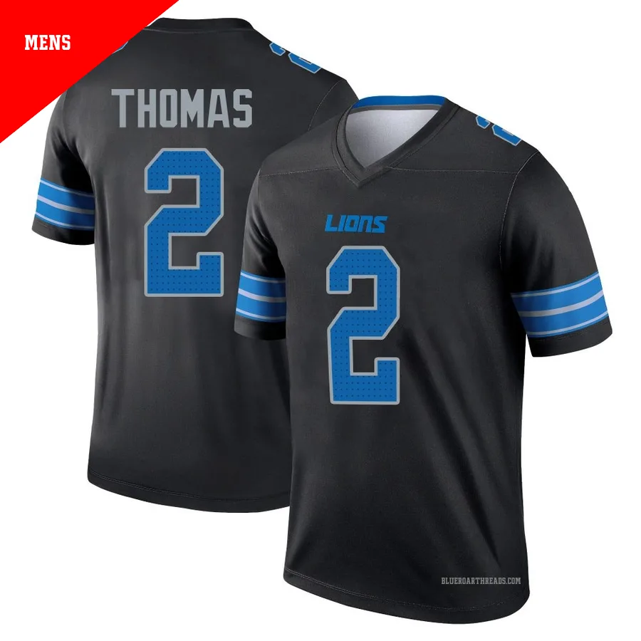 Men's Daniel Thomas ＃2 Detroit Lions Black Legend Jersey