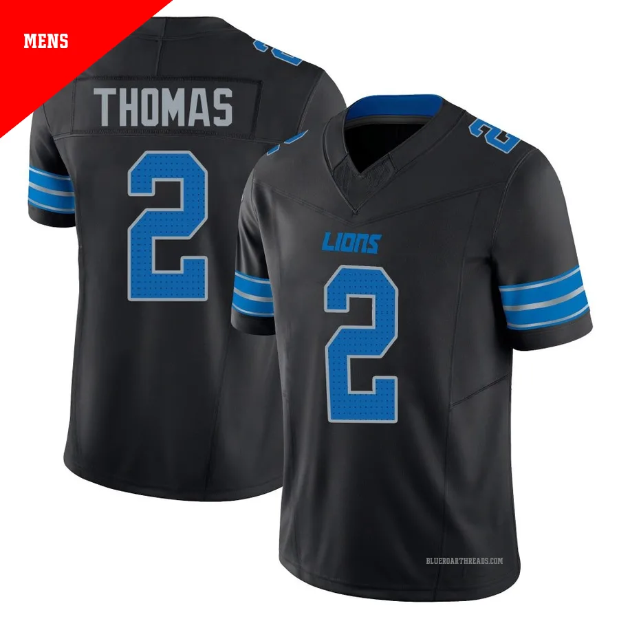 Men's Daniel Thomas ＃2 Detroit Lions Black Limited Alternate Vapor F.U.S.E. 2nd Jersey