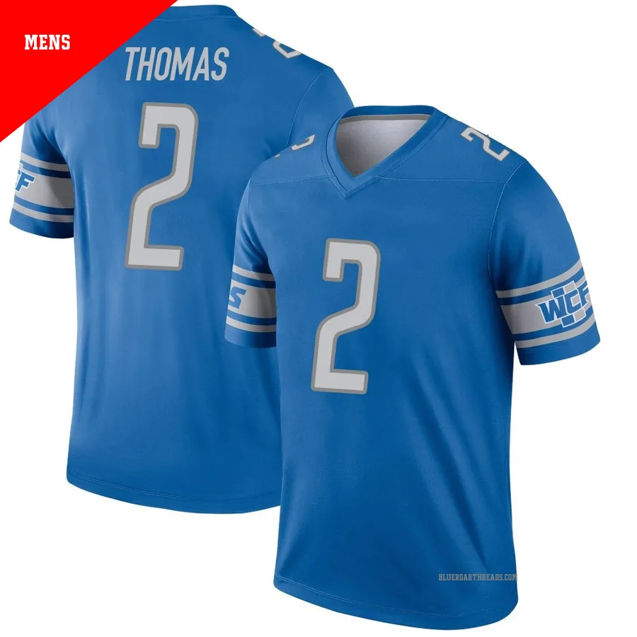 Men's Daniel Thomas ＃2 Detroit Lions Blue Legend Jersey