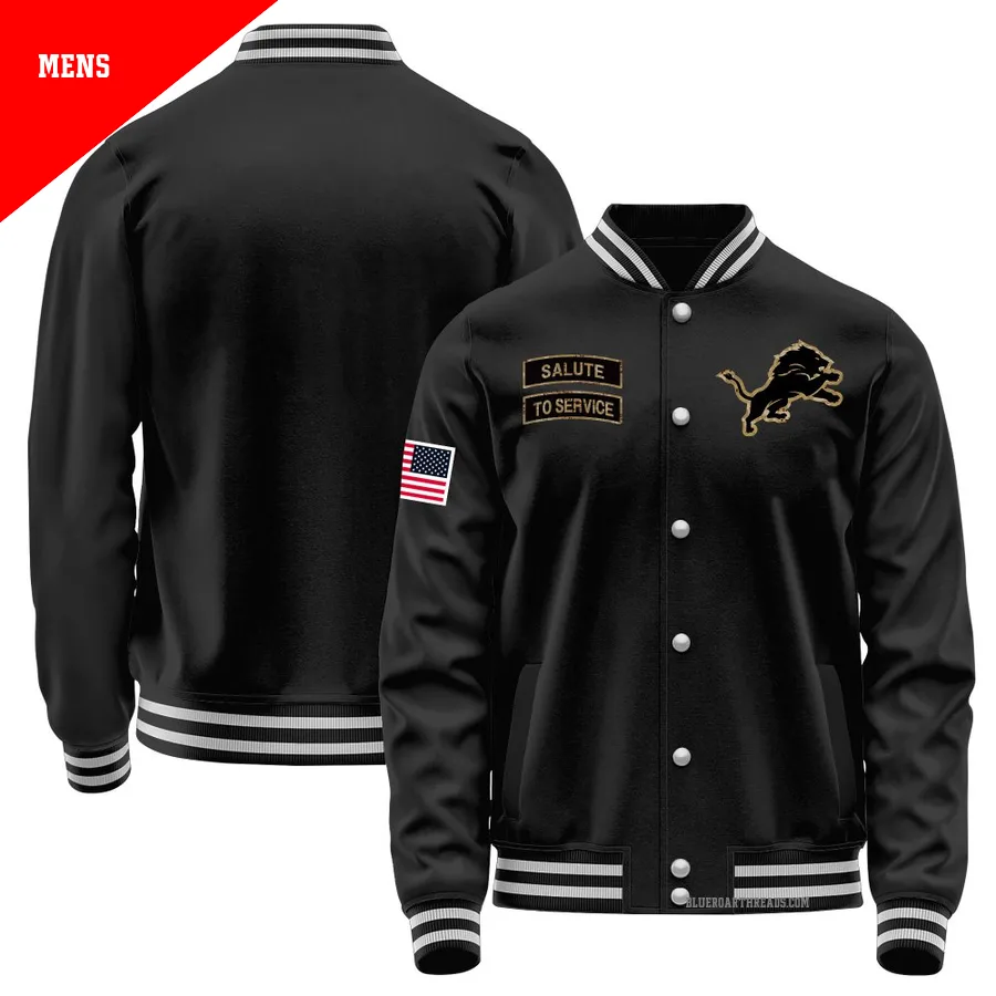 Men's Detroit Lions Black Salute to Service Sideline Performance Jacket