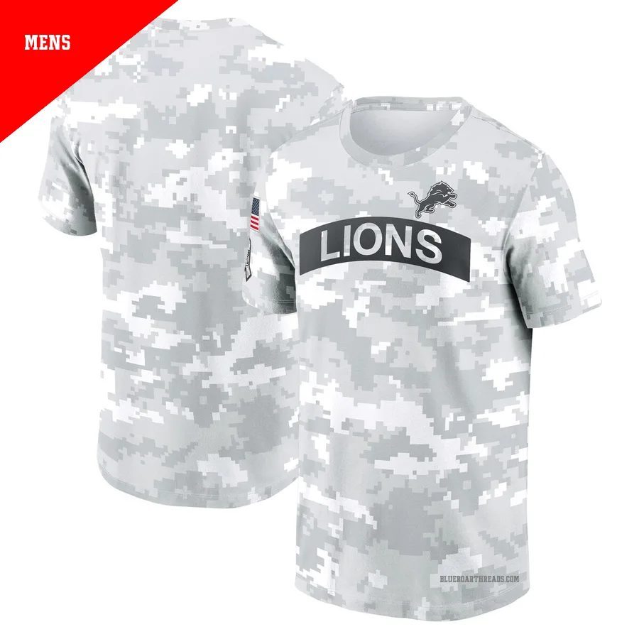 Men's Detroit Lions White 2024 Salute To Service Big & Tall Performance T-Shirt