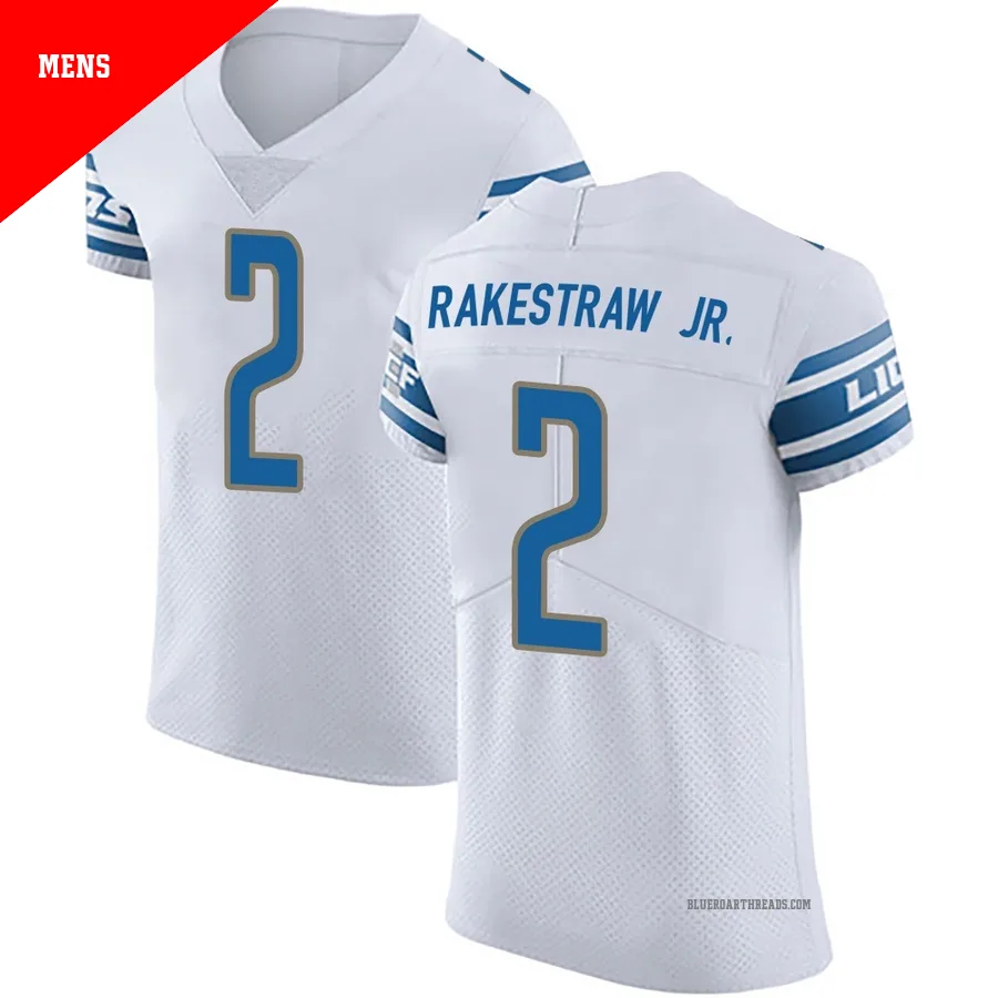 Men's Ennis Rakestraw Jr. ＃2 Detroit Lions White Elite Vapor Untouchable Jersey