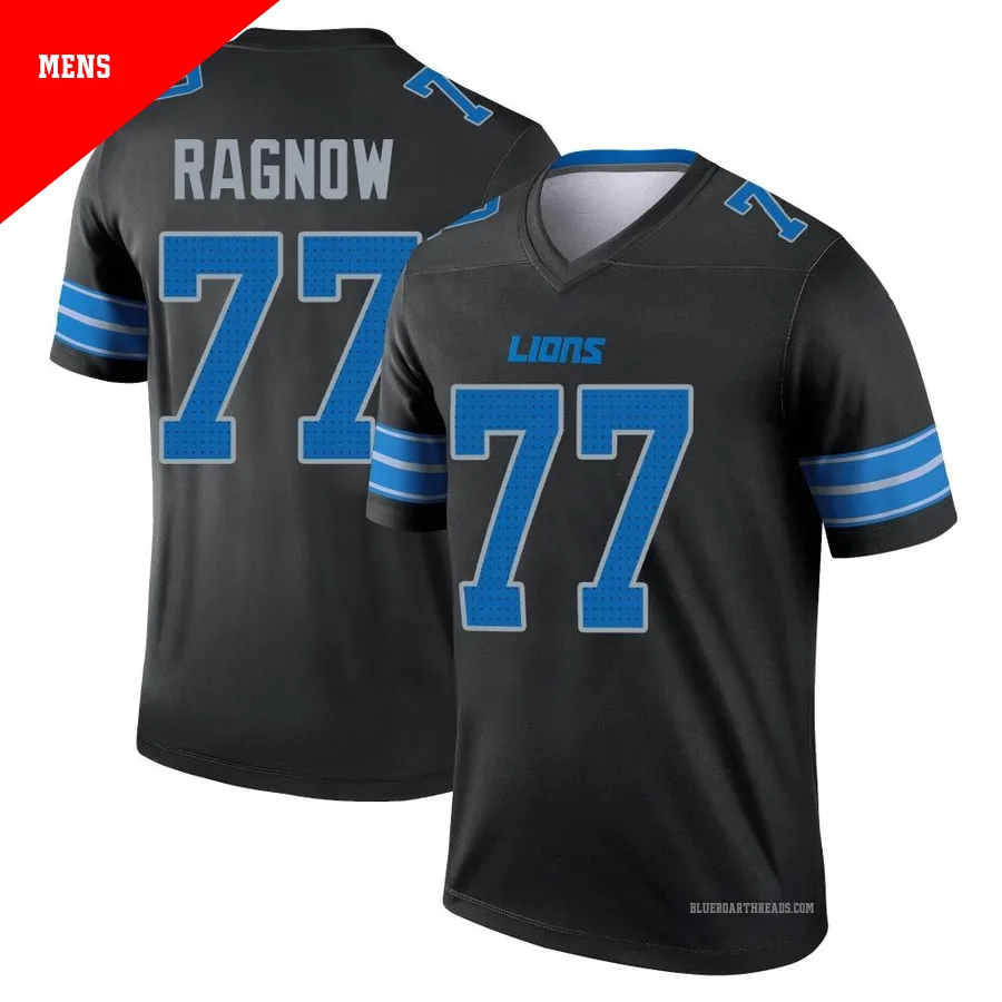 Men's Frank Ragnow ＃77 Detroit Lions Black Legend Jersey