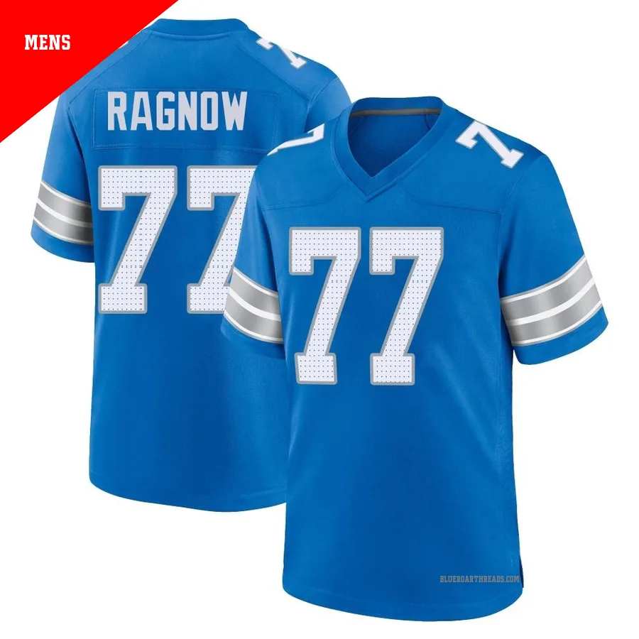 Men's Frank Ragnow ＃77 Detroit Lions Blue Game 2nd Jersey