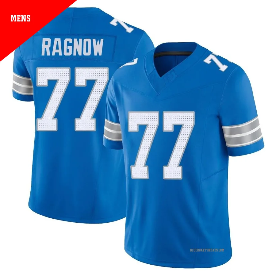 Men's Frank Ragnow ＃77 Detroit Lions Blue Limited Vapor F.U.S.E. 2nd Jersey