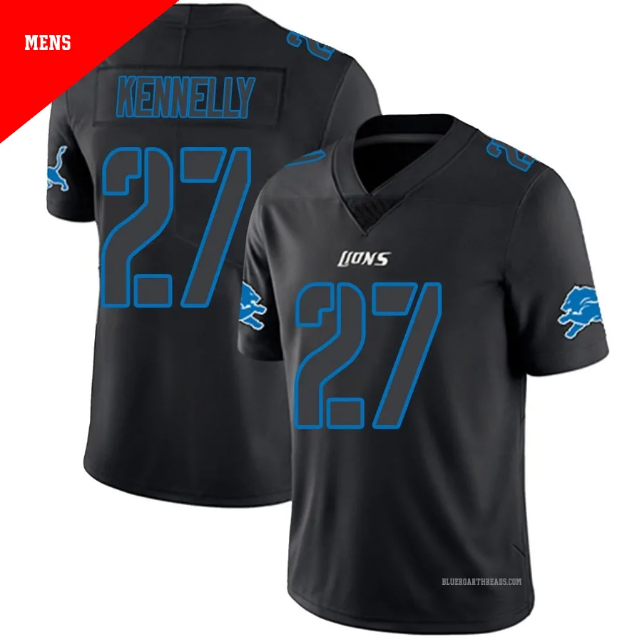 Men's Ian Kennelly ＃27 Detroit Lions Black Impact Limited Jersey