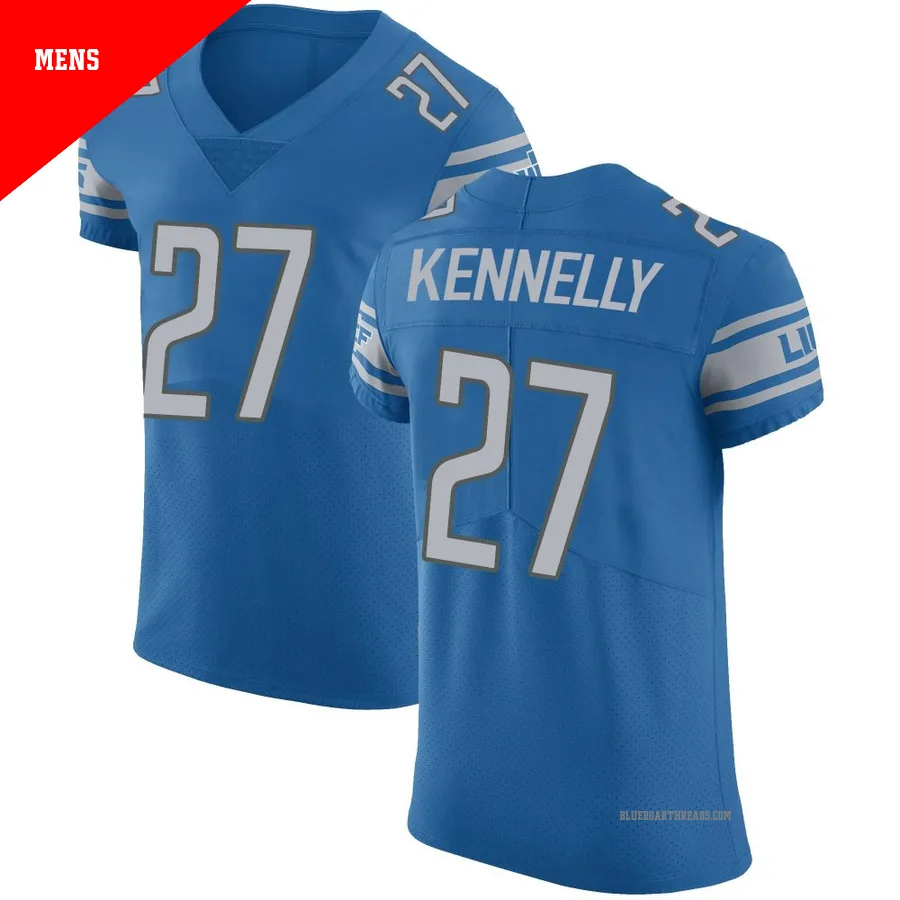 Men's Ian Kennelly ＃27 Detroit Lions Blue Elite Team Color Vapor Untouchable Jersey