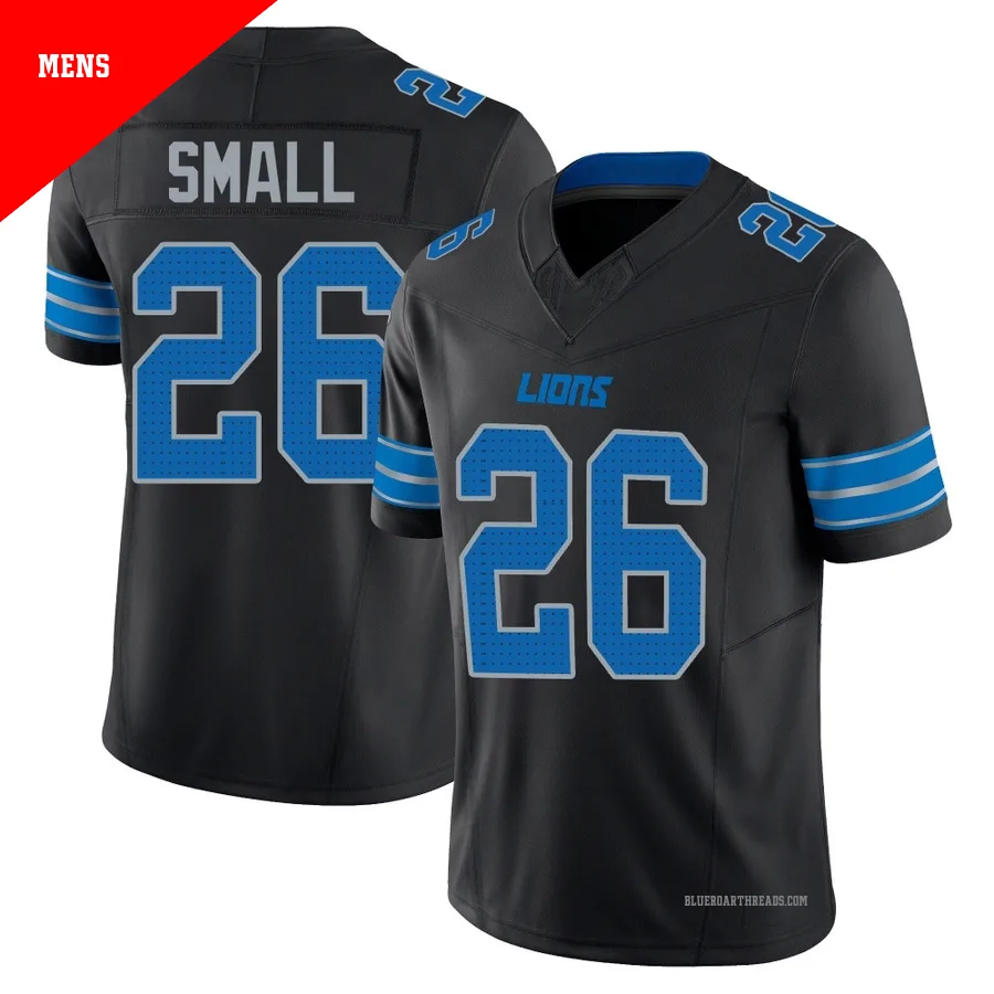 Men's Jabari Small ＃26 Detroit Lions Black Limited Alternate Vapor F.U.S.E. 2nd Jersey
