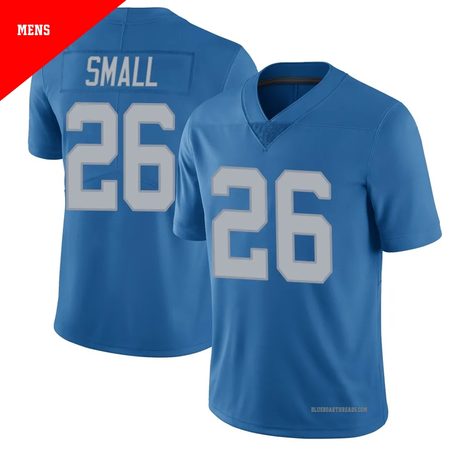 Men's Jabari Small ＃26 Detroit Lions Blue Limited Throwback Vapor Untouchable Jersey