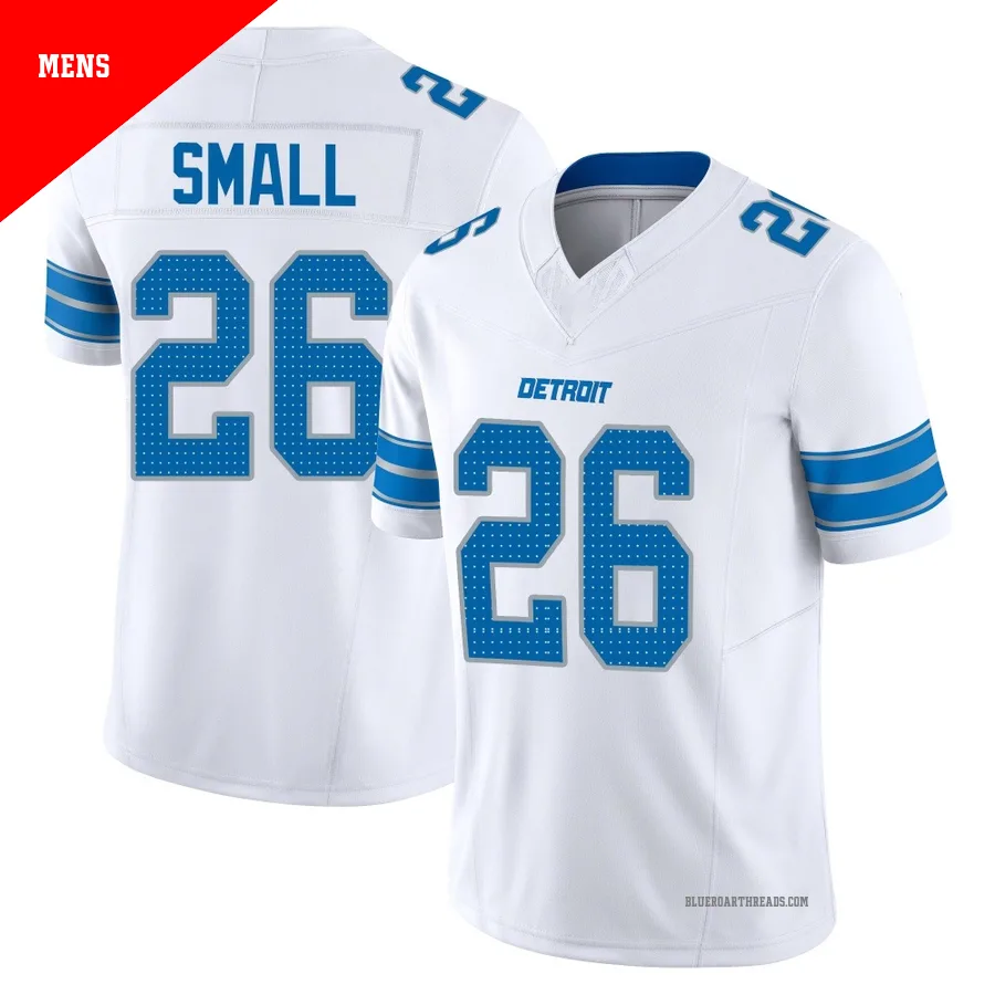 Men's Jabari Small ＃26 Detroit Lions White Limited Vapor F.U.S.E. 2nd Jersey