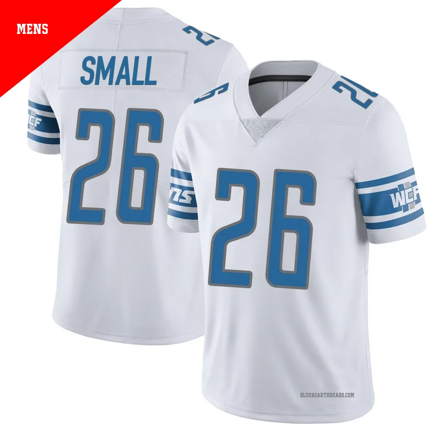 Men's Jabari Small ＃26 Detroit Lions White Limited Vapor Untouchable Jersey