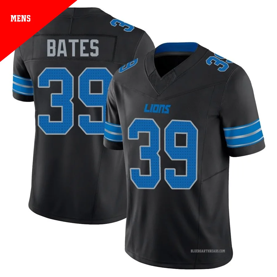 Men's Jake Bates ＃39 Detroit Lions Black Limited Alternate Vapor F.U.S.E. 2nd Jersey