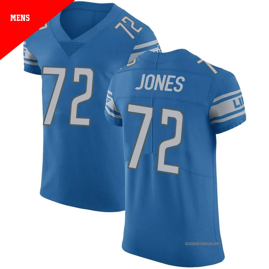 Men's Jamarco Jones ＃72 Detroit Lions Blue Elite Team Color Vapor Untouchable Jersey