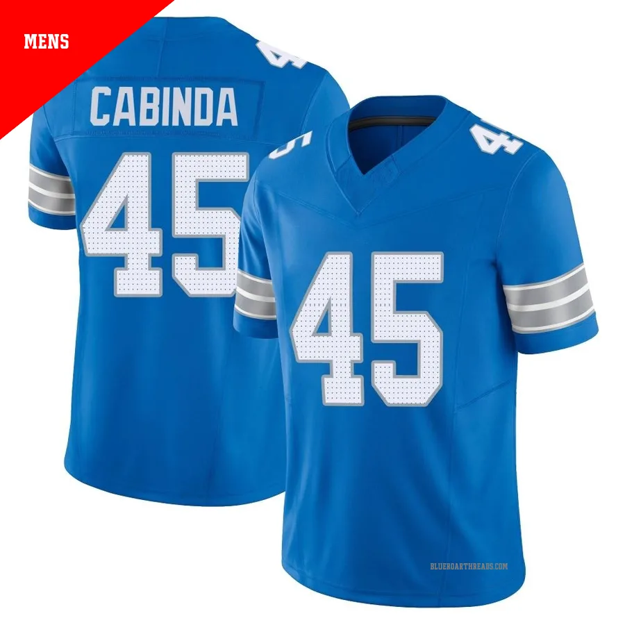 Men's Jason Cabinda ＃45 Detroit Lions Blue Limited Vapor F.U.S.E. 2nd Jersey