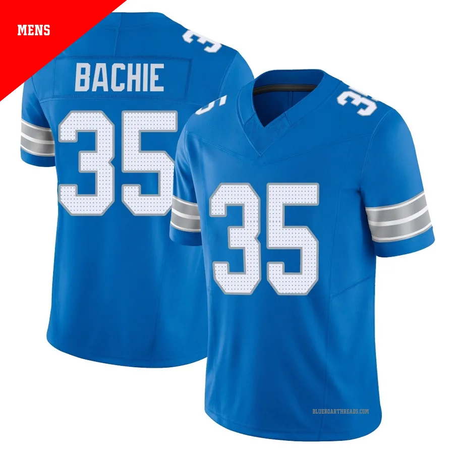 Men's Joe Bachie ＃35 Detroit Lions Blue Limited Vapor F.U.S.E. 2nd Jersey