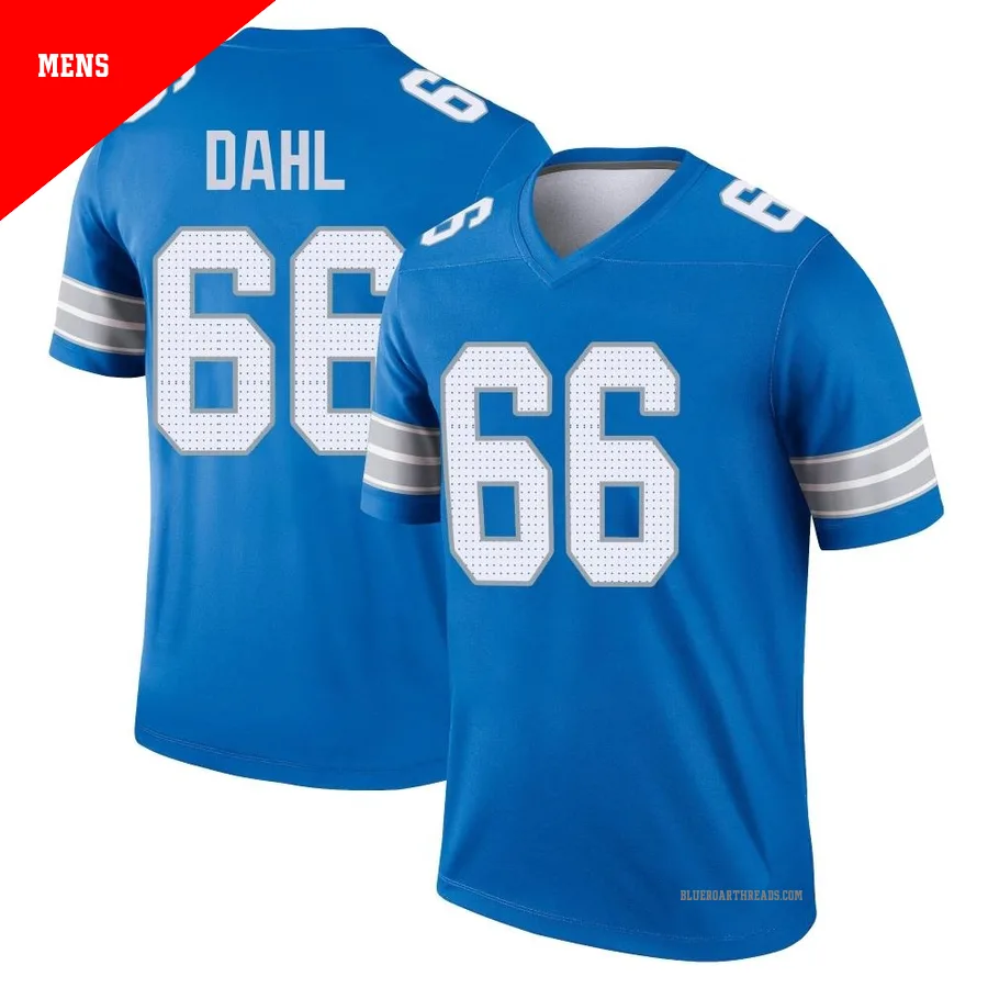 Men's Joe Dahl ＃66 Detroit Lions Blue Legend 2nd Jersey