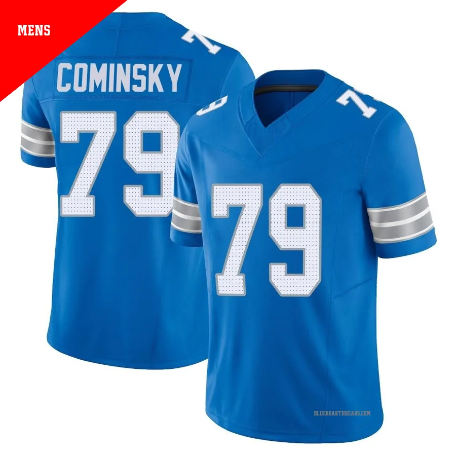 Men's John Cominsky ＃79 Detroit Lions Blue Limited Vapor F.U.S.E. 2nd Jersey