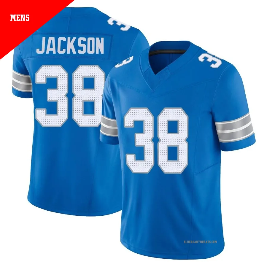 Men's Justin Jackson ＃38 Detroit Lions Blue Limited Vapor F.U.S.E. 2nd Jersey