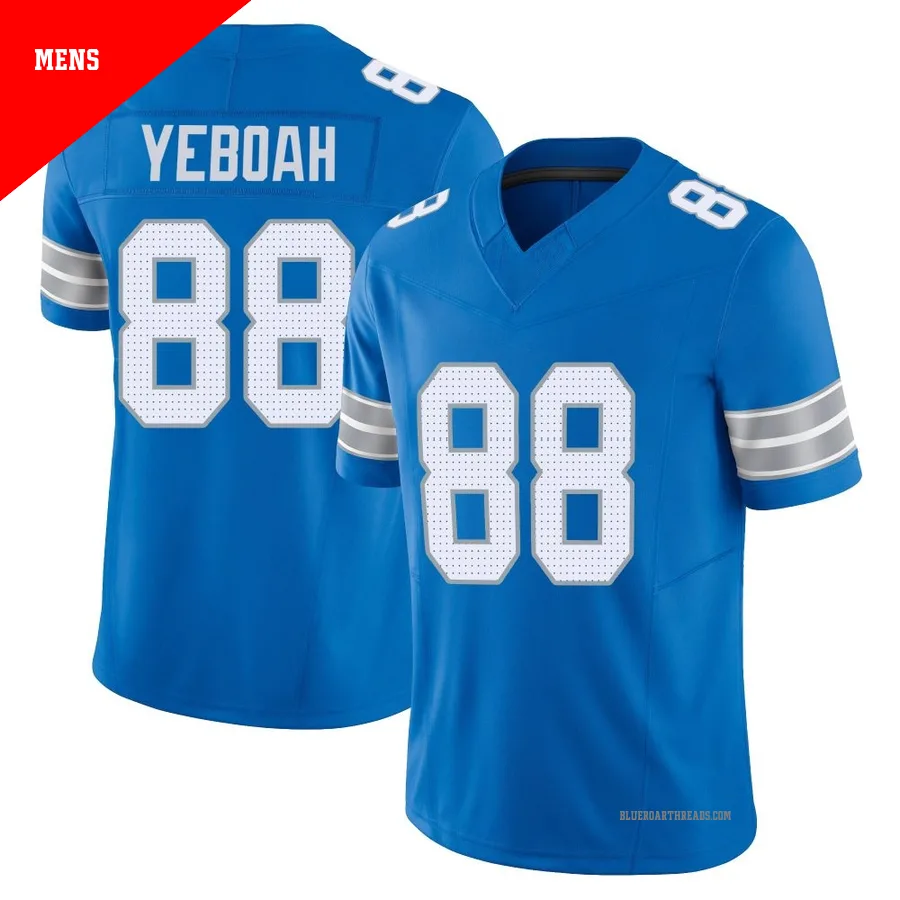 Men's Kenny Yeboah ＃88 Detroit Lions Blue Limited Vapor F.U.S.E. 2nd Jersey