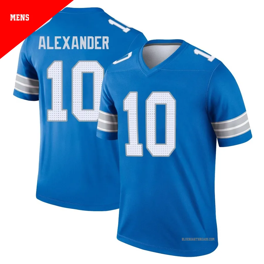Men's Kwon Alexander ＃10 Detroit Lions Blue Legend 2nd Jersey