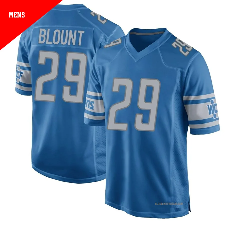 Men's LeGarrette Blount ＃29 Detroit Lions Blue Game Team Color Jersey