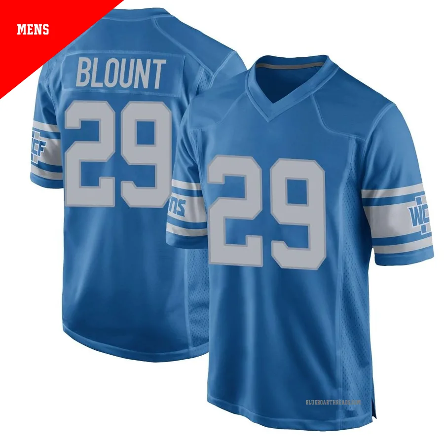Men's LeGarrette Blount ＃29 Detroit Lions Blue Game Throwback Vapor Untouchable Jersey