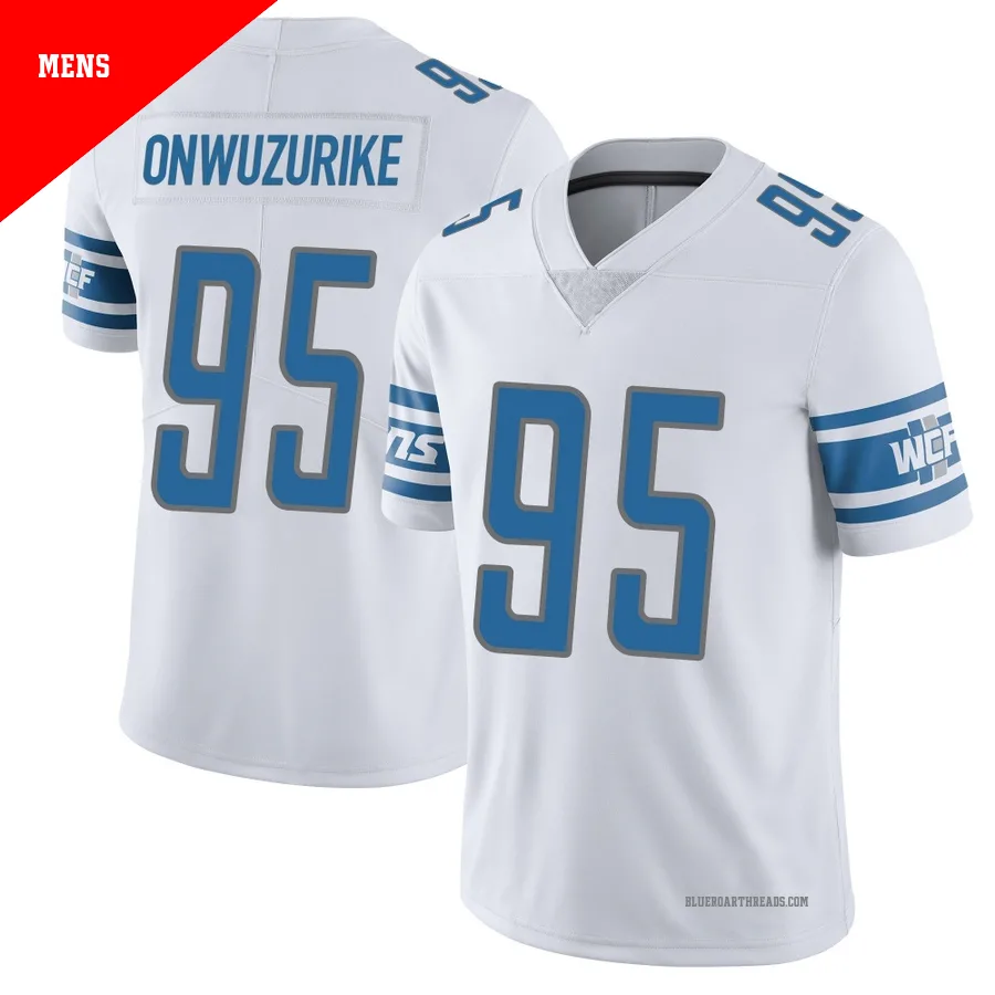 Men's Levi Onwuzurike ＃95 Detroit Lions White Limited Vapor Untouchable Jersey