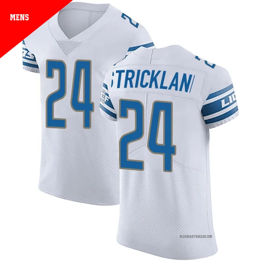 Men's Loren Strickland ＃24 Detroit Lions White Elite Vapor Untouchable Jersey